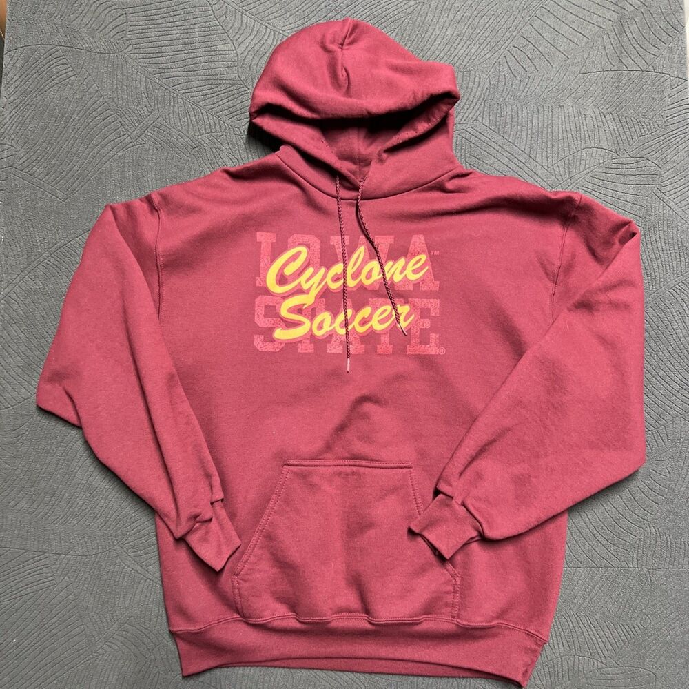 Iowa State Cyclone Soccer Maroon Pullover Hoodie XL